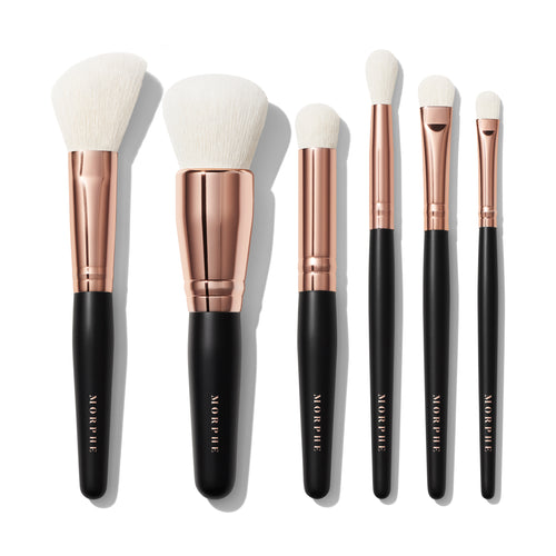 Morphe Rosé Away 6-Piece Face & Eye Travel Brush Set