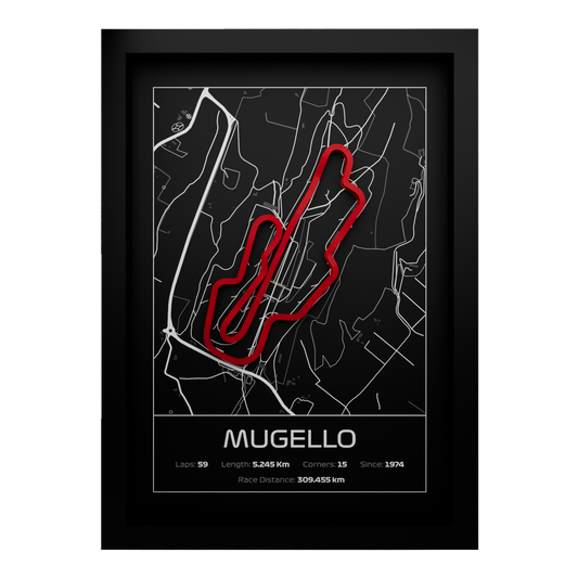 L'autodromo del Mugello Frame WIth 3D-printed track