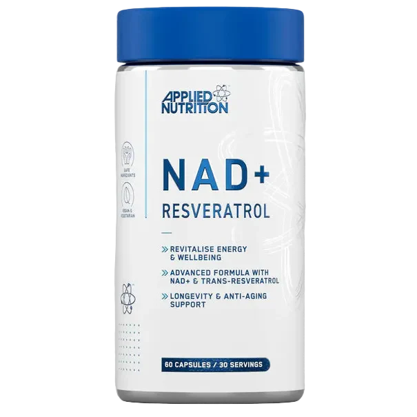 Applied Nutrition NAD+ Resveratrol 60 Capsules (30 Servings)