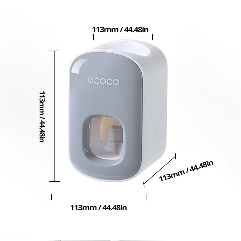 ECOCO Waterproof Toothpaste Squeezer Automatic Toothpaste Dispenser Wall Mount Bathroom Bathroom Accessories Toothbrush Holder