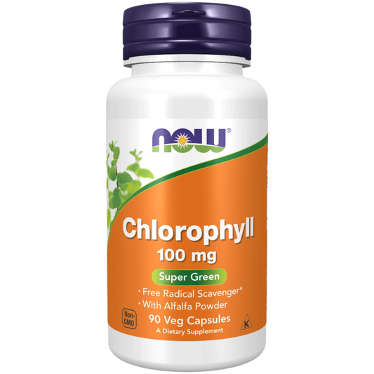 NOW Foods, Chlorophyll, 100 mg, 90 Veg Capsules
