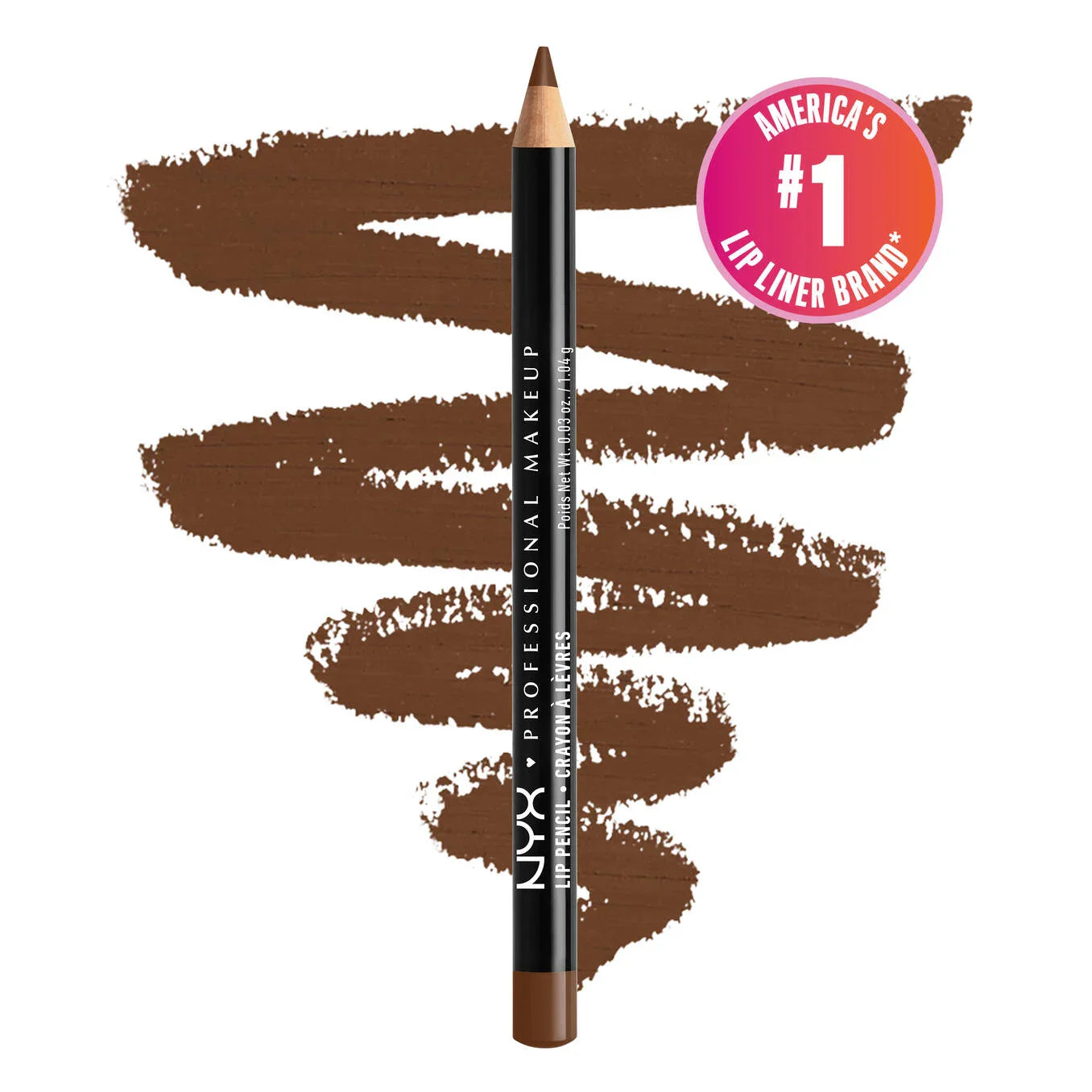 NYX Slim Lip Pencil Natural-looking long-wear lip liner- HOT COCOA