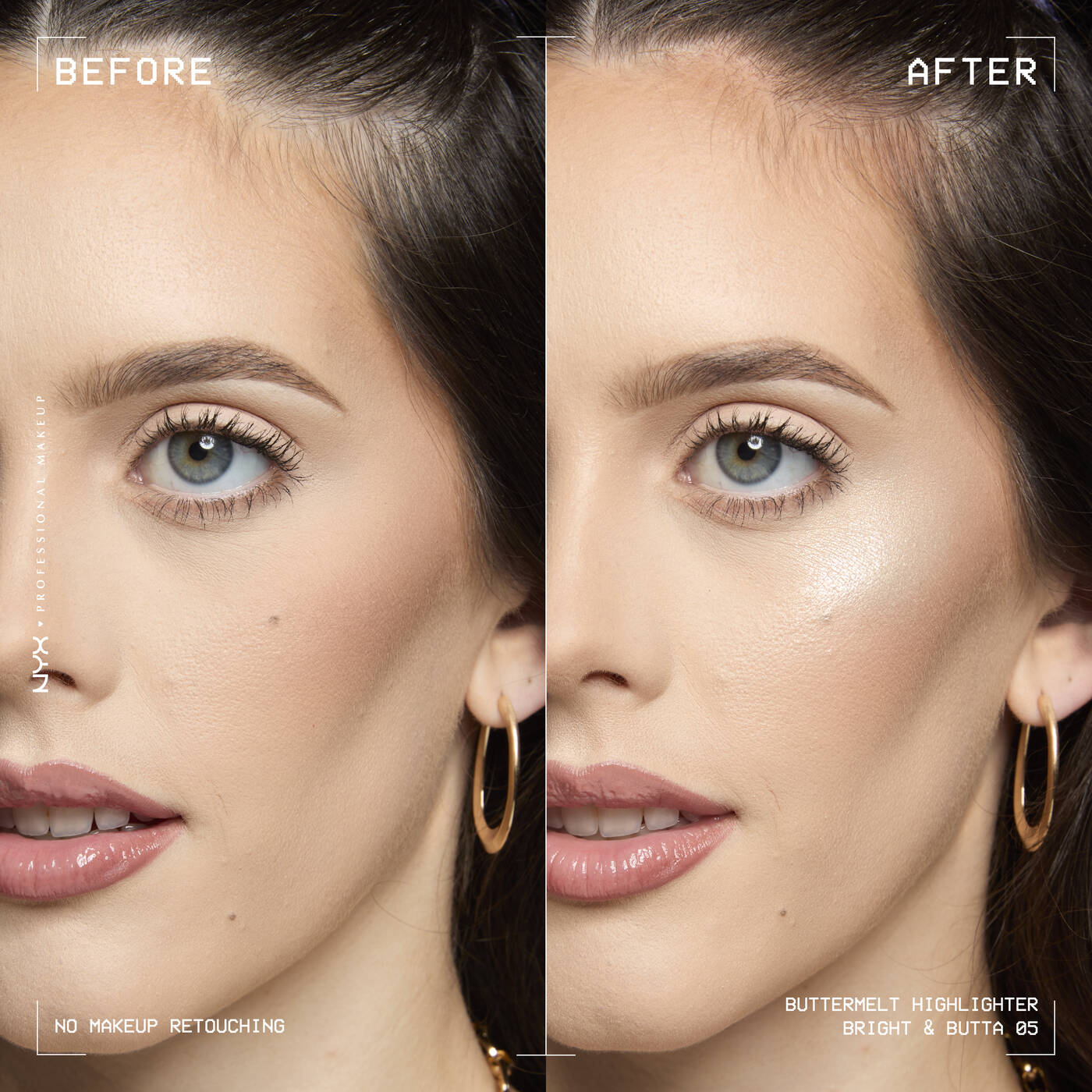 NYX BUTTERMELT HIGHLIGHTER Butter smooth glowy highlighter in eight shades-BRIGHT& BUTTA LIGHT CHAMPAGNE