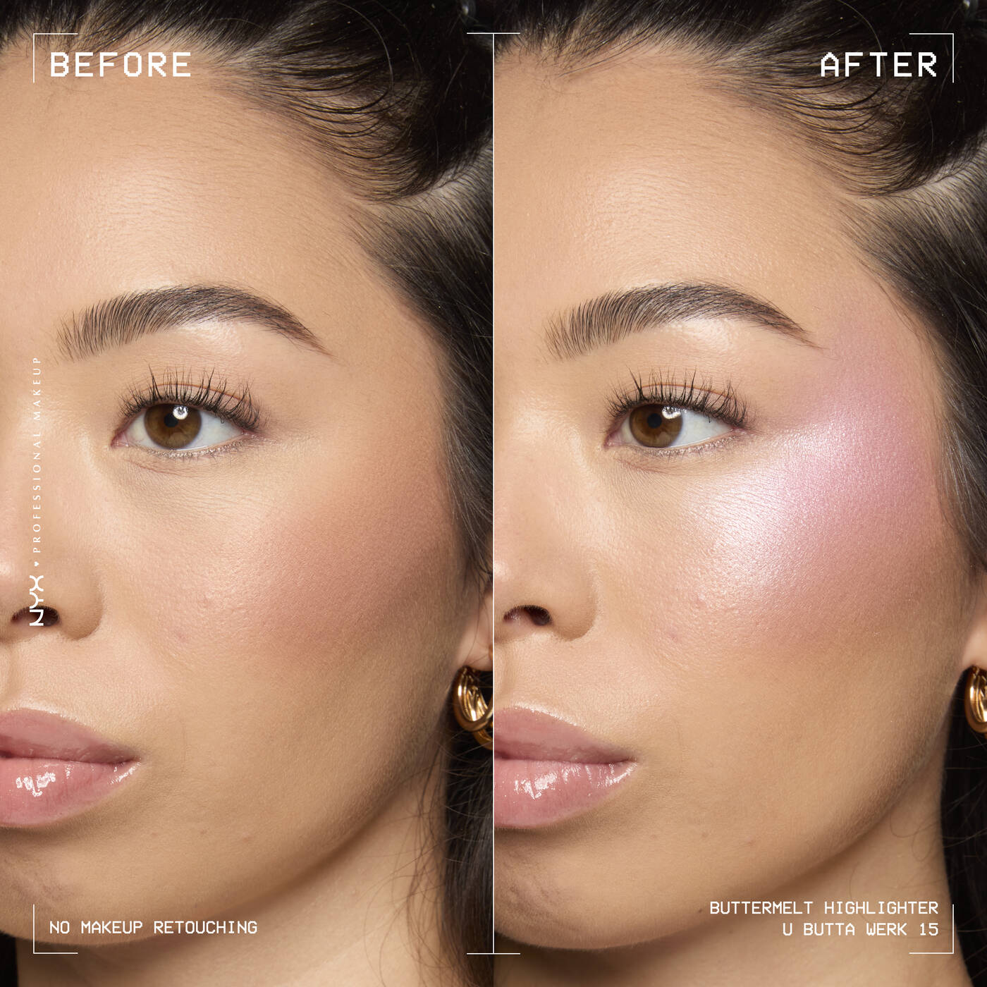 NYX BUTTERMELT HIGHLIGHTER Butter smooth glowy highlighter in eight shades-U BUTTA WERK FROSTY PINK