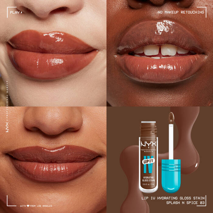 NYX LIP I.V HYDRATING GLOSS SERUM - SLPASH N SPICE -