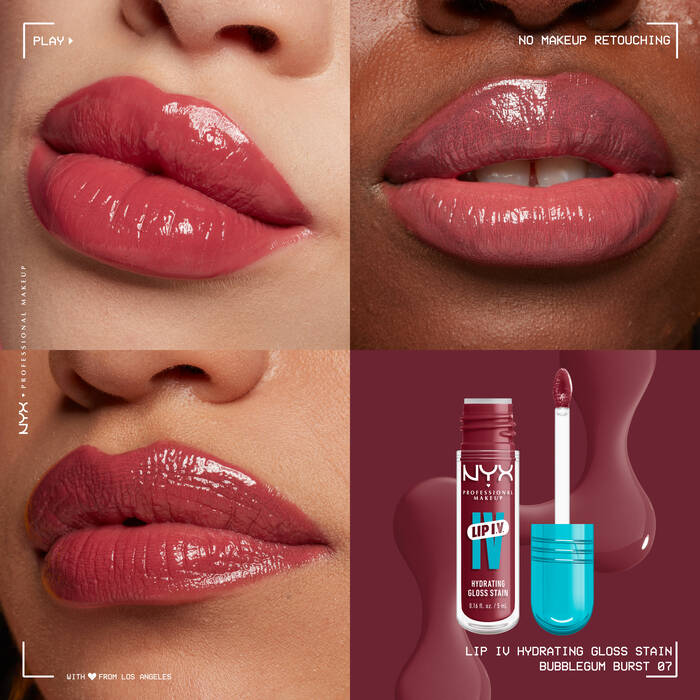 NYX LIP I.V. HYDRATING GLOSS SERUM -BUBBLEGUM BURST-