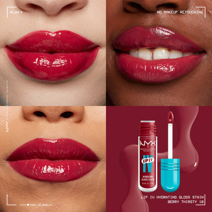 NYX LIP IV HYDRATING GLOSS SERUM -BERRY THIRSTY