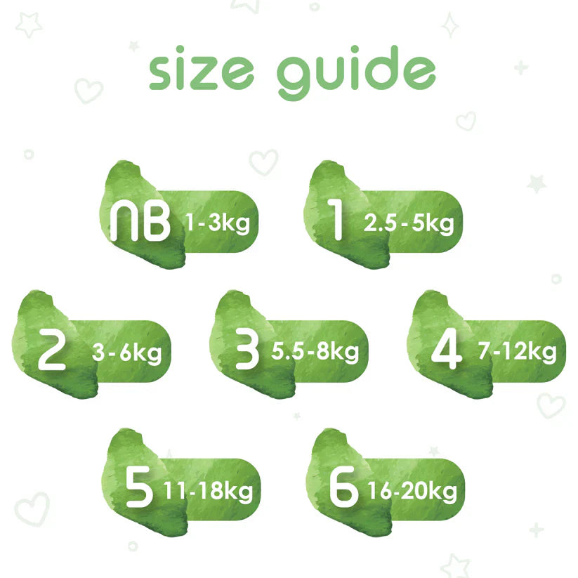 Pureborn - Organic Bamboo Diapers - Size 1