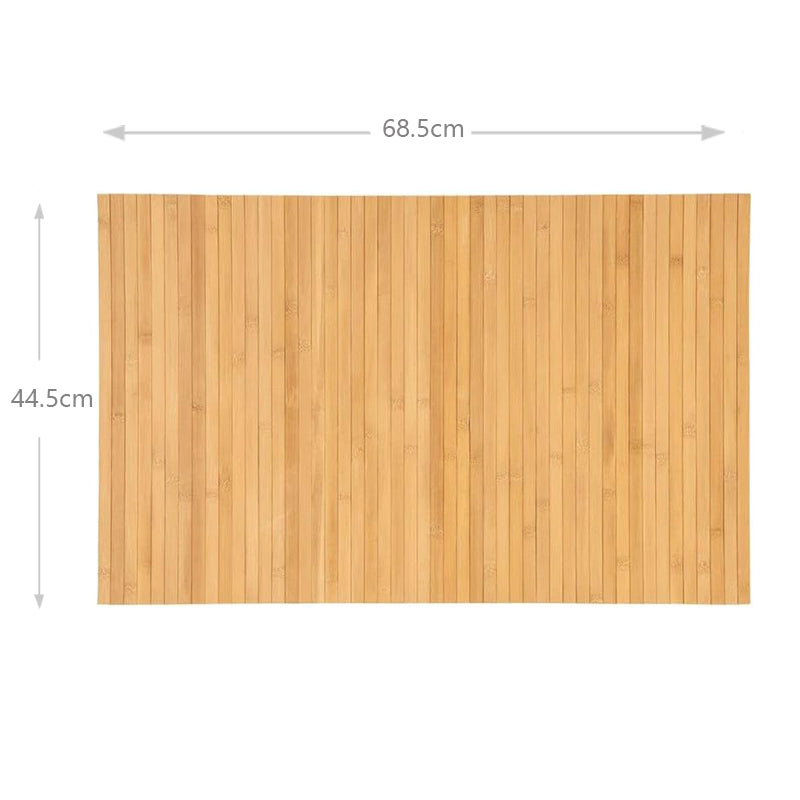 69 CM Natural Bamboo Kitchen Mat Multipurpose Roll Up Bamboo Wood Mats Water Resistant Non Slip Stain Resistant Floor Mat Kitchen and Bathroom Runner - Image 3