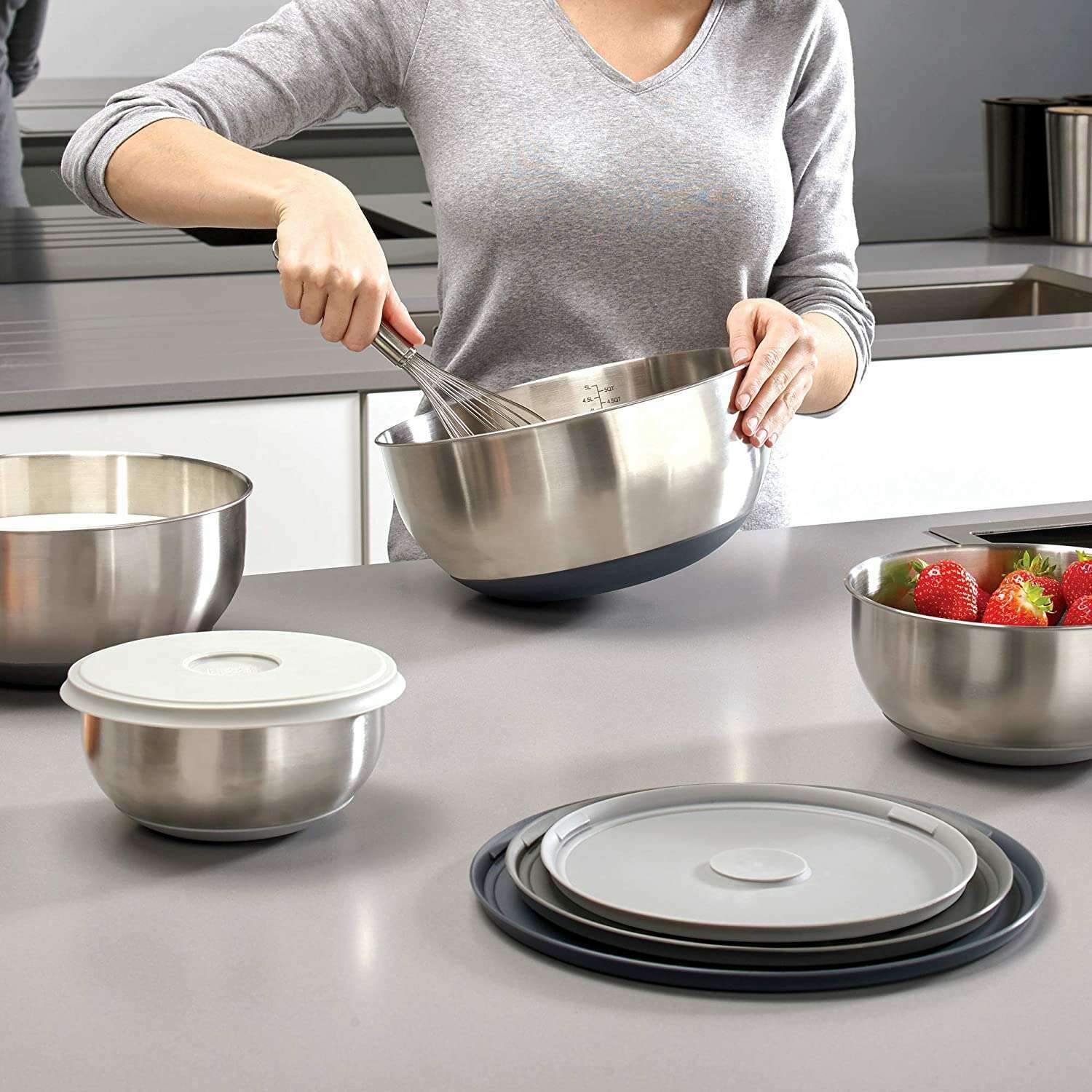 Nest 100 Prep & Store Mixing Bowl Set with Lids - Medaid International