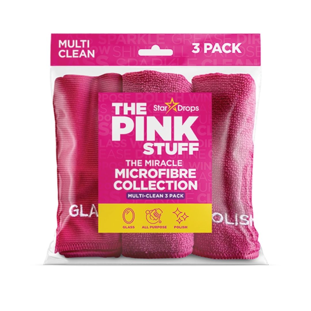 The Pink Stuff - Microfiber Cloths 3pk - Medaid International