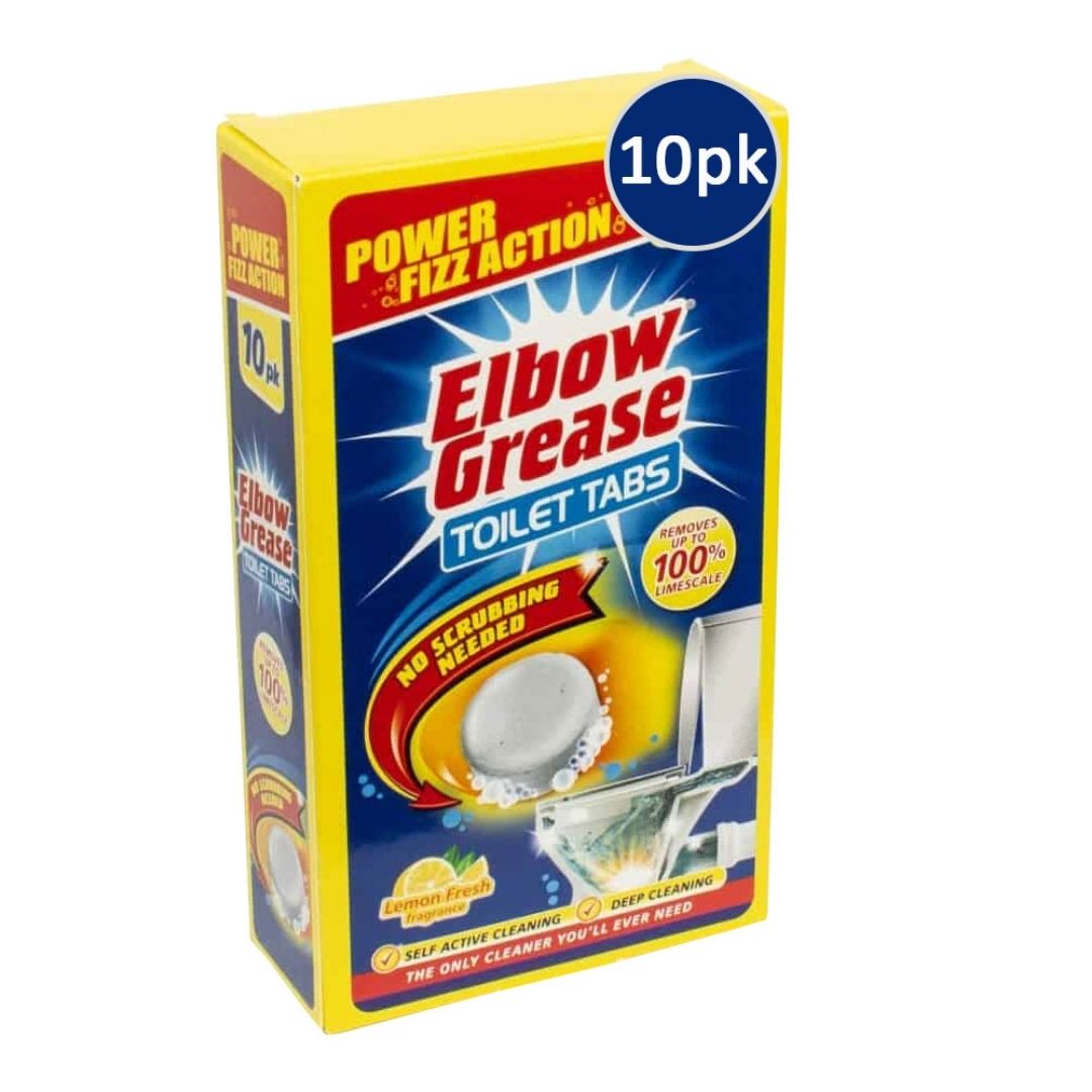 ELBOW GREASE 10X30G TOILET TABS -  Lemon Fresh - Medaid International