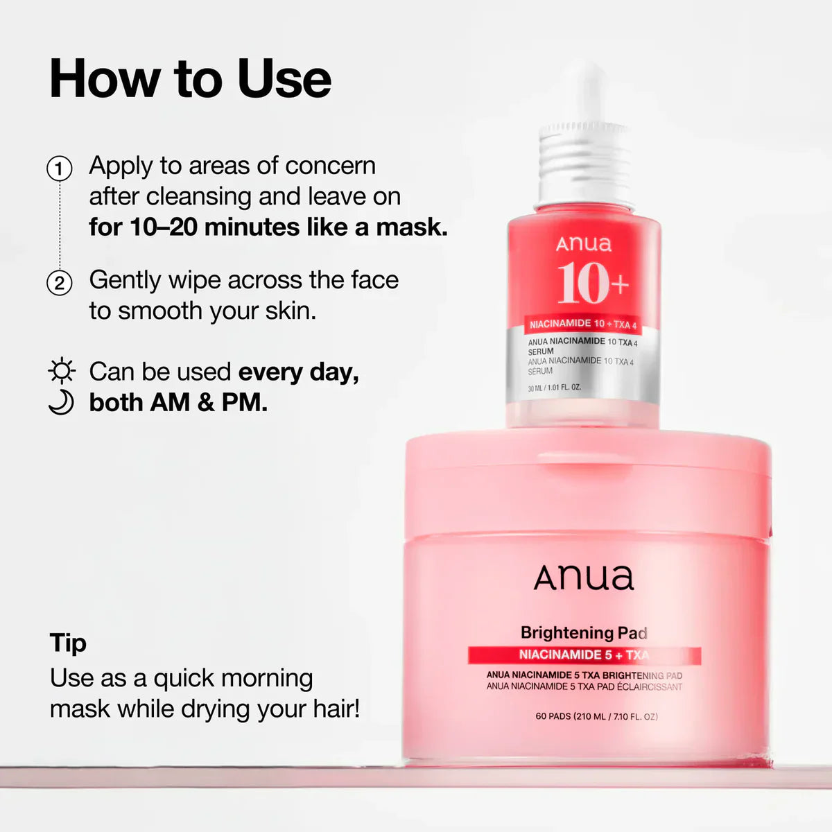 Anua Niacinamide 5 TXA Toner Pads – Hydrating Facial Pad