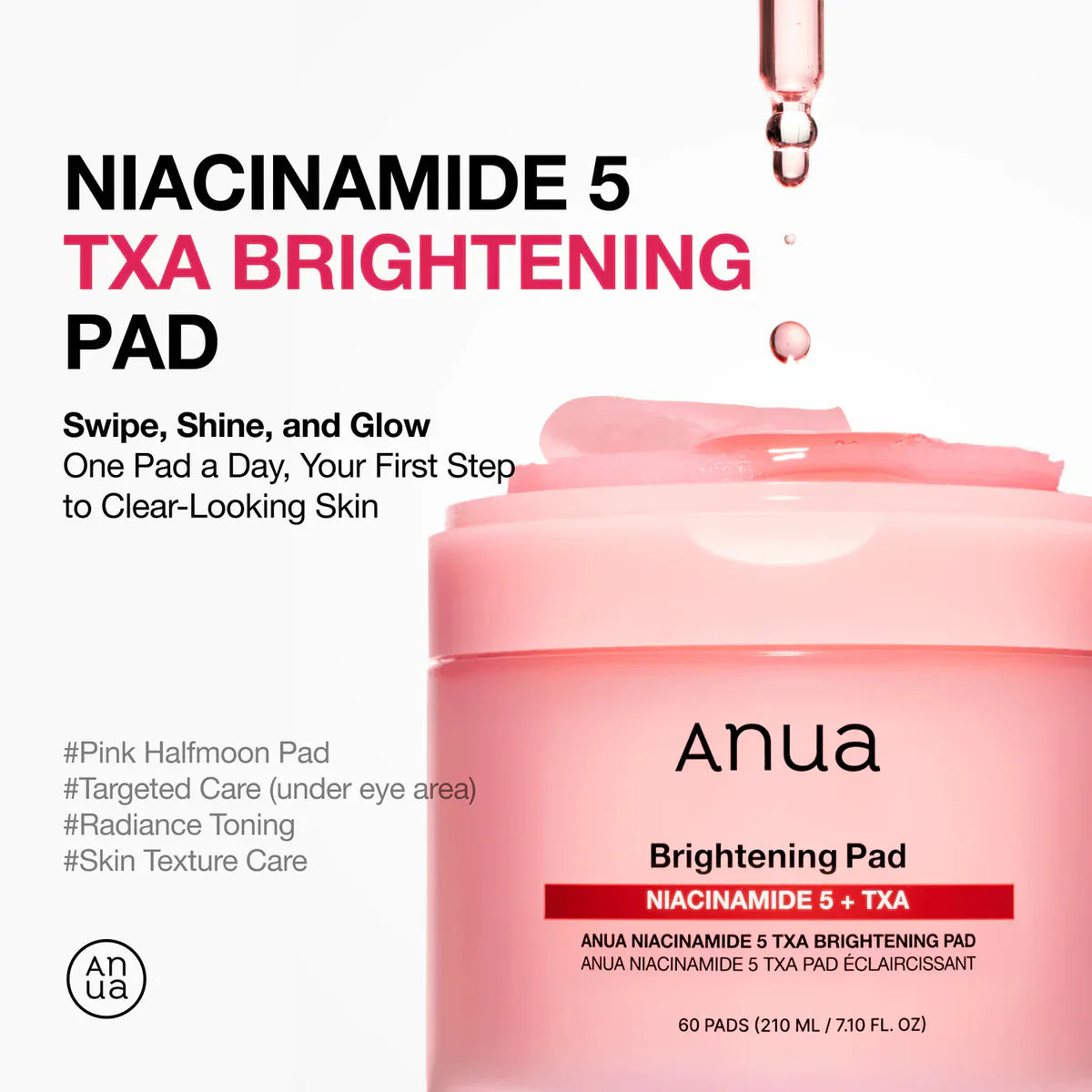 Anua Niacinamide 5 TXA Toner Pads – Hydrating Facial Pad