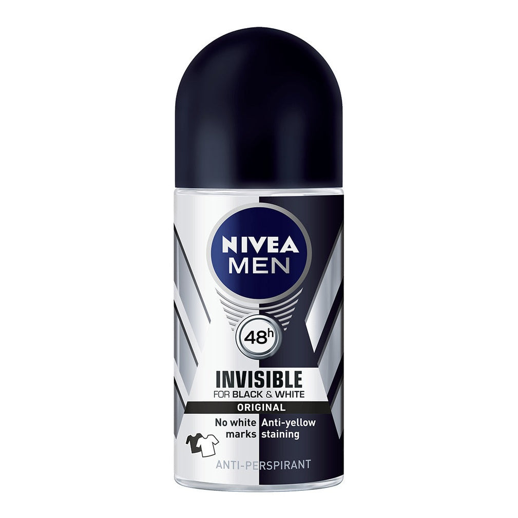 Nivea Roll On MEN invisible black and white 50ml - Medaid - Lebanon