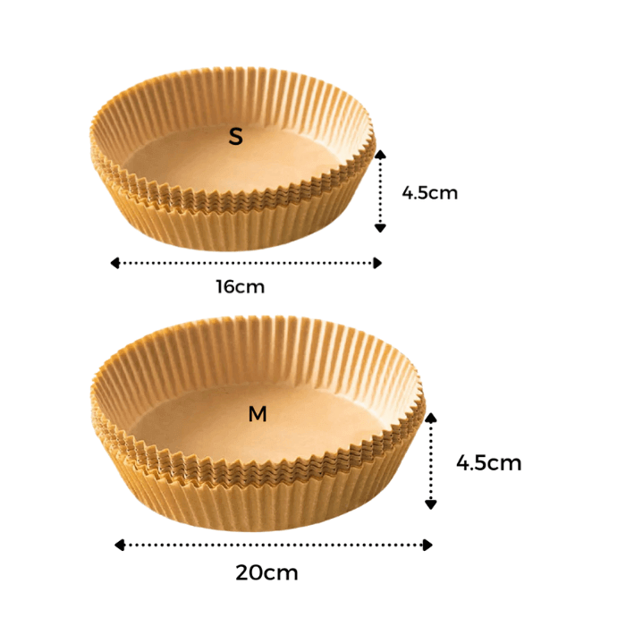 Air Fryer Paper Liners | Waterproof & Non-Stick (50 Pieces) - Medaid International