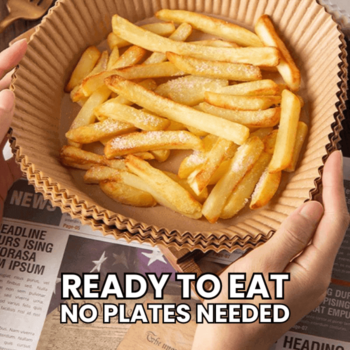 Air Fryer Paper Liners | Waterproof & Non-Stick (50 Pieces) - Medaid International