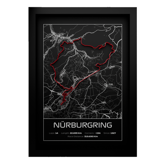 Nürburgring Frame WIth 3D-printed track