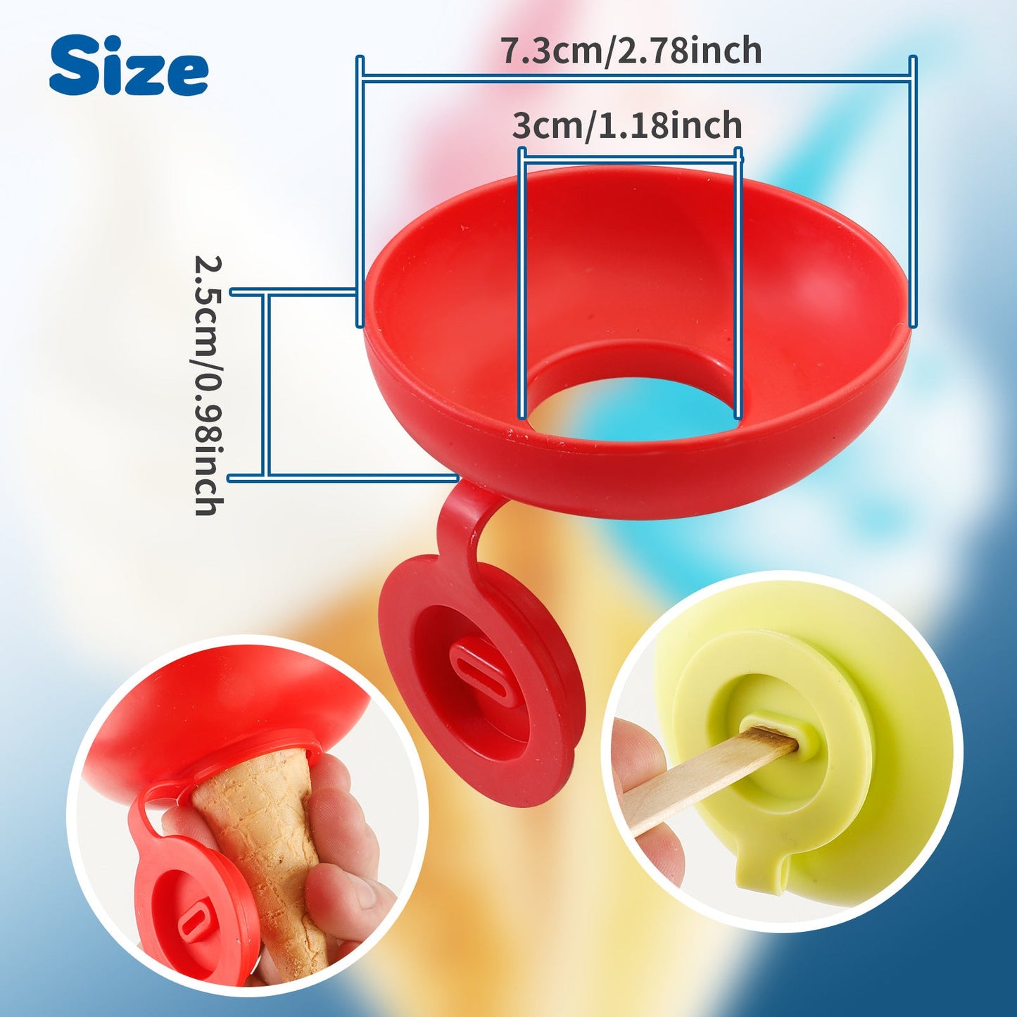 Kids ice cream holder pack of 4 pcs