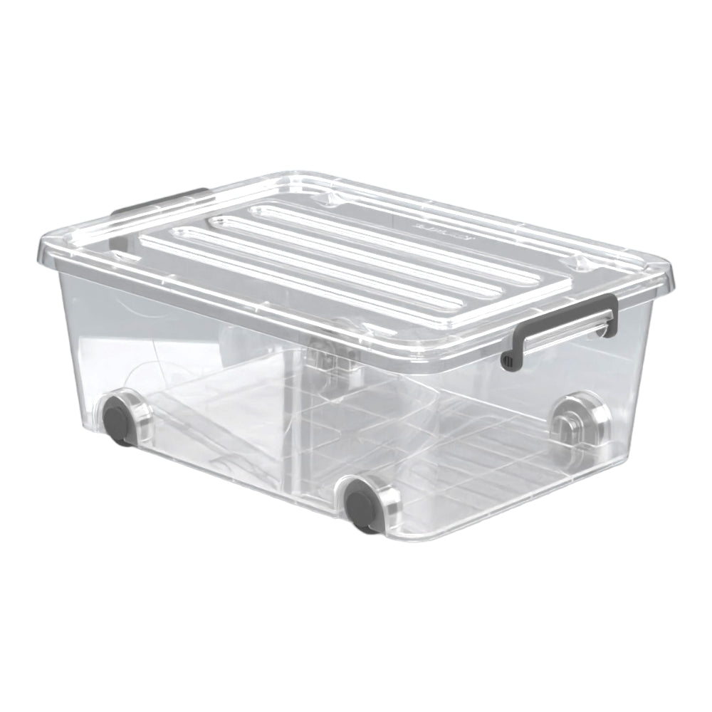 40L BIG DEEP STORAGE BOX WITH WHEELS + COVER