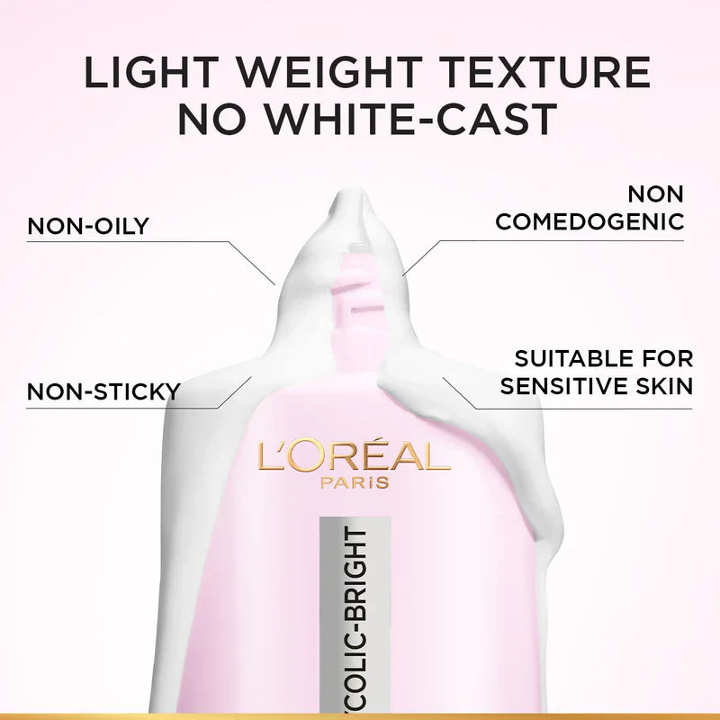 L’Oréal Paris Glycolic Bright Anti-Dark Spot Daily UV Fluid SPF 50+ with [Glycolic Acid + Niacinamide]