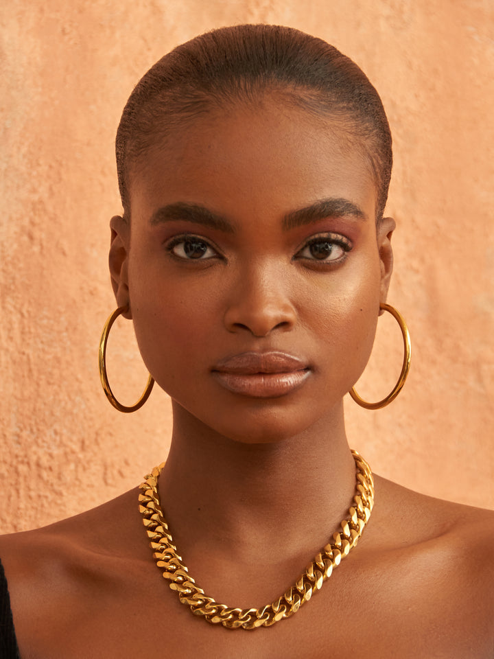 Oma The Label Women's 18K Gold Plated The Chunky Cuban Link Necklace | Oma The Label In Lebanon