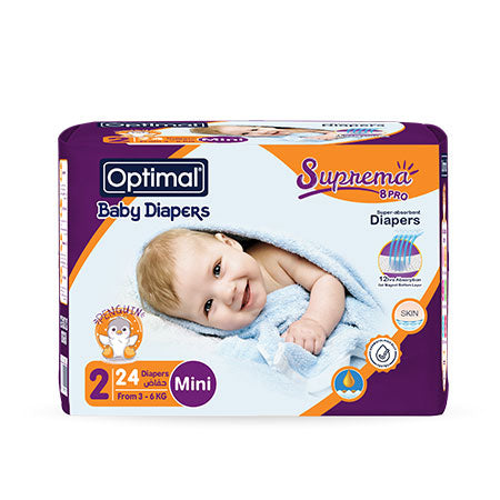 Baby Diapers 2 (3-6 Kg)-24 Pcs Mini