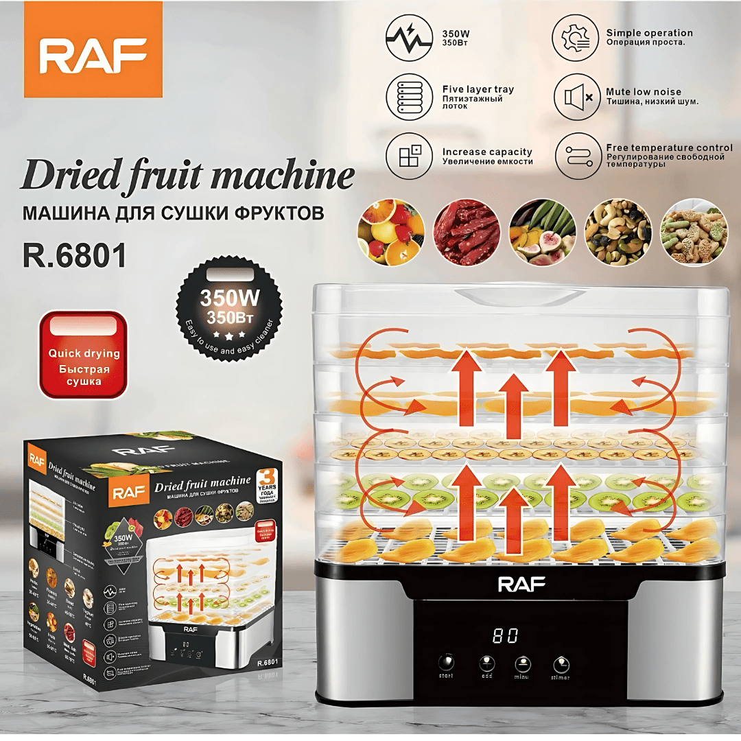 RAF Digital Food Dehydrator - DRIED FRUIT MACHINE MAKER R6801 - Medaid International