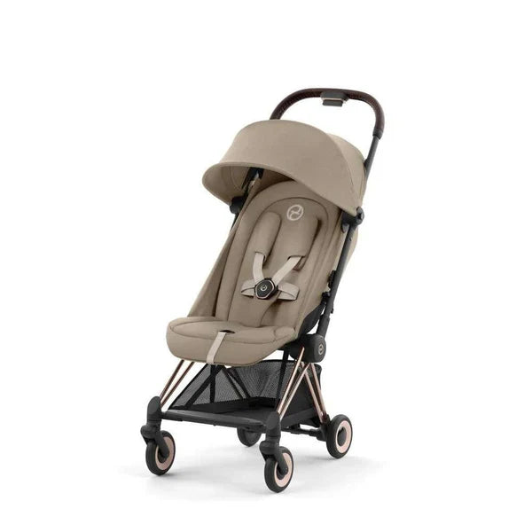 Cybex - Coya Stroller - Cloud G Car Seat - (Base G, Adapters & Bumpers Are Optional) - Rosegold/Cozy Beige - Travel System