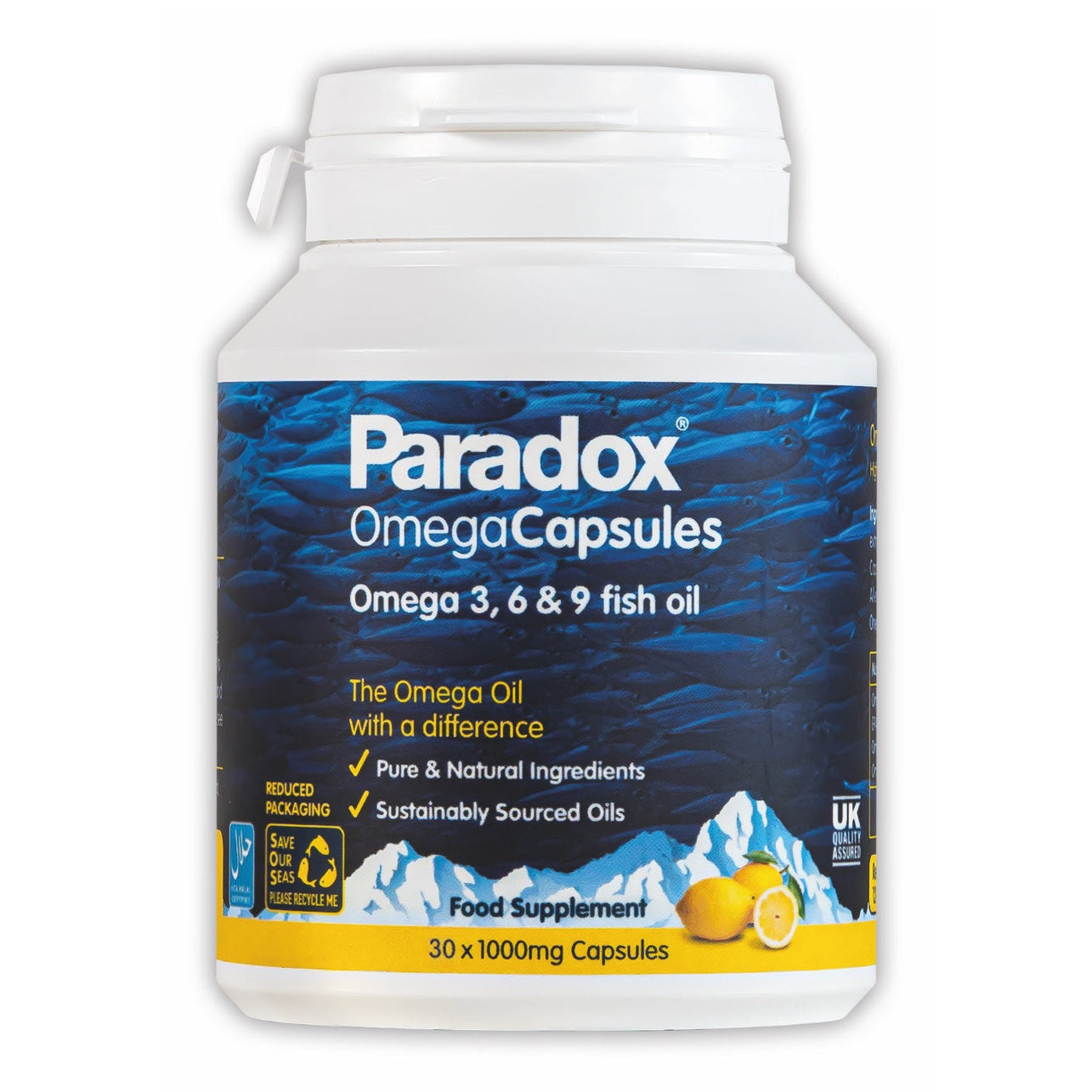 Paradox Omega 1000Mg 3, 6, 9 & Vitamin D3 30 Capsules