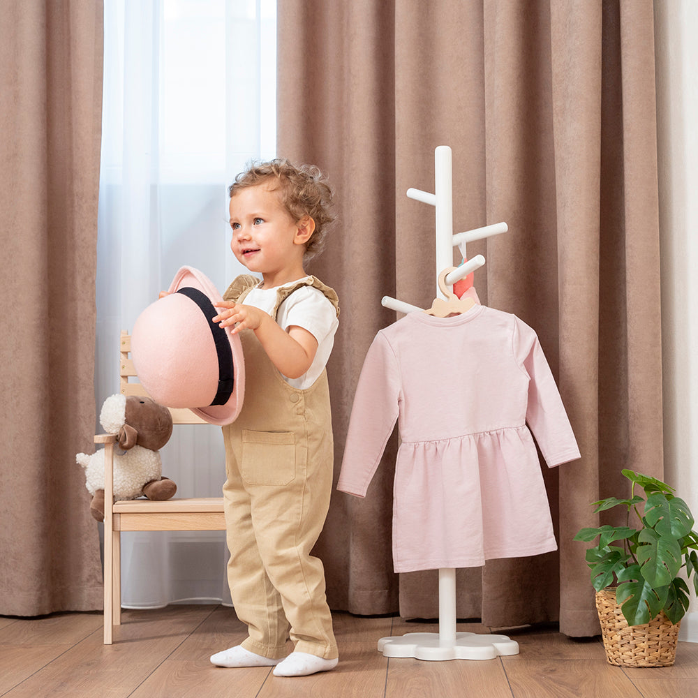 Montessori Wood Coat Rack