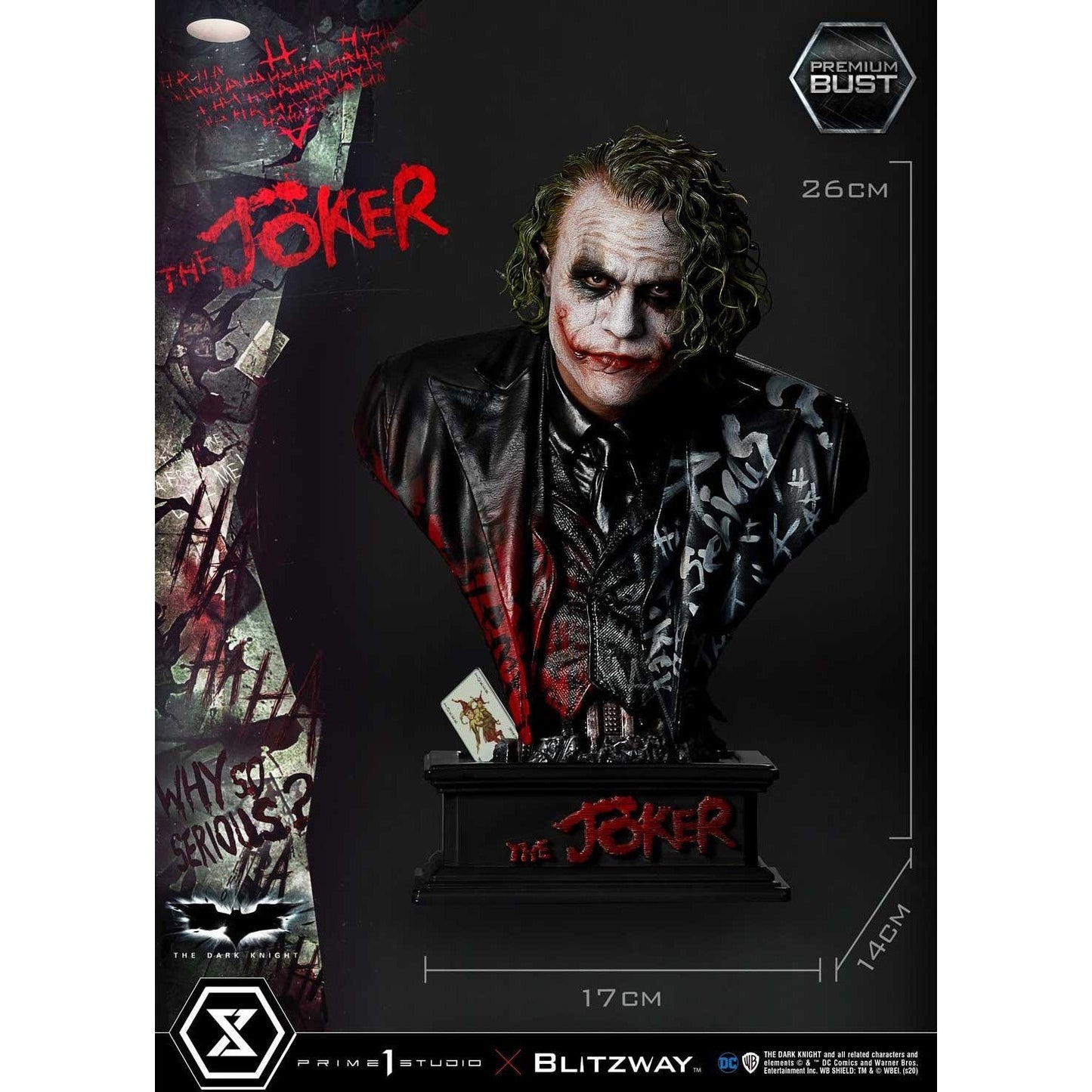 Premium Bust The Dark Knight (Film) The Joker 1/3 scale By Prime 1 Statue - Medaid International