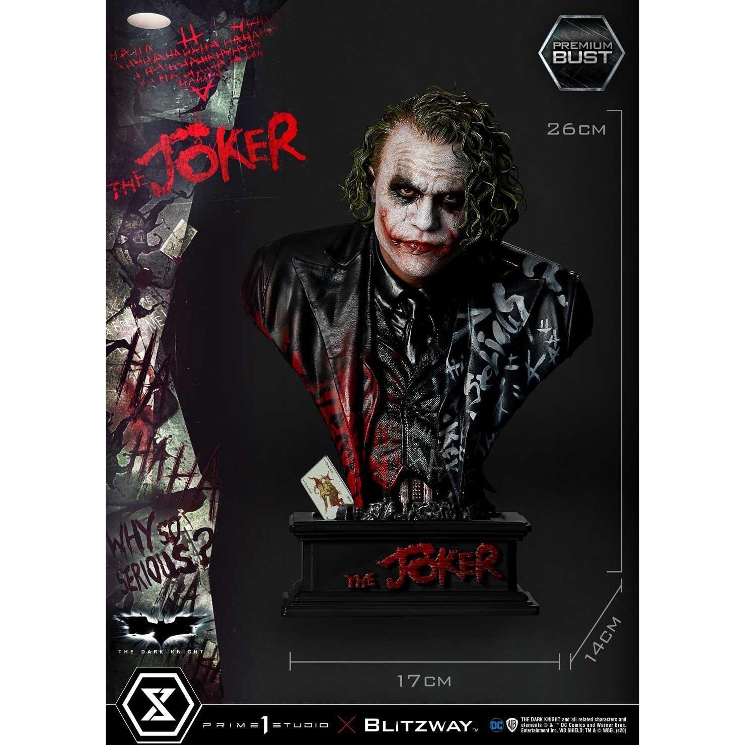 Premium Bust The Dark Knight (Film) The Joker 1/3 scale By Prime 1 Statue - Medaid International