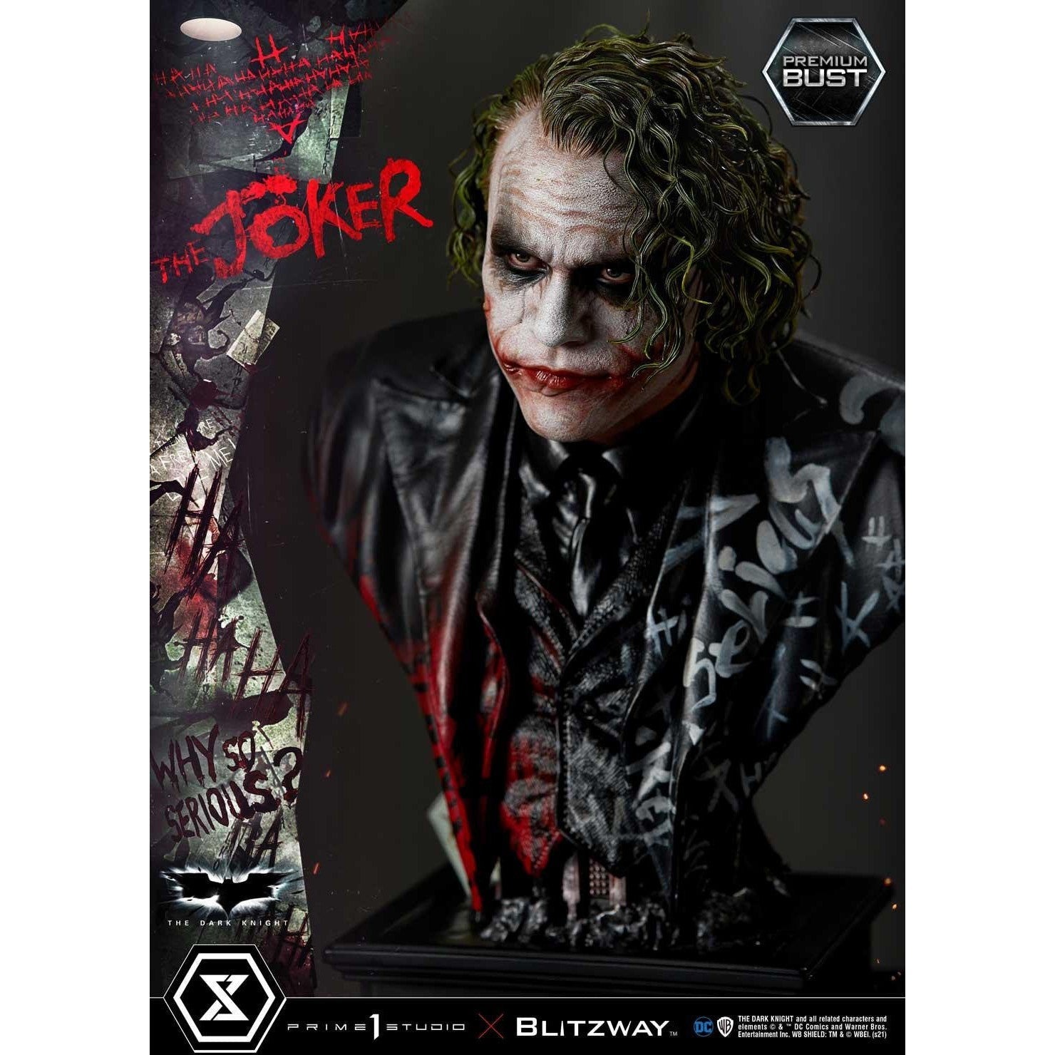 Premium Bust The Dark Knight (Film) The Joker 1/3 scale By Prime 1 Statue - Medaid International