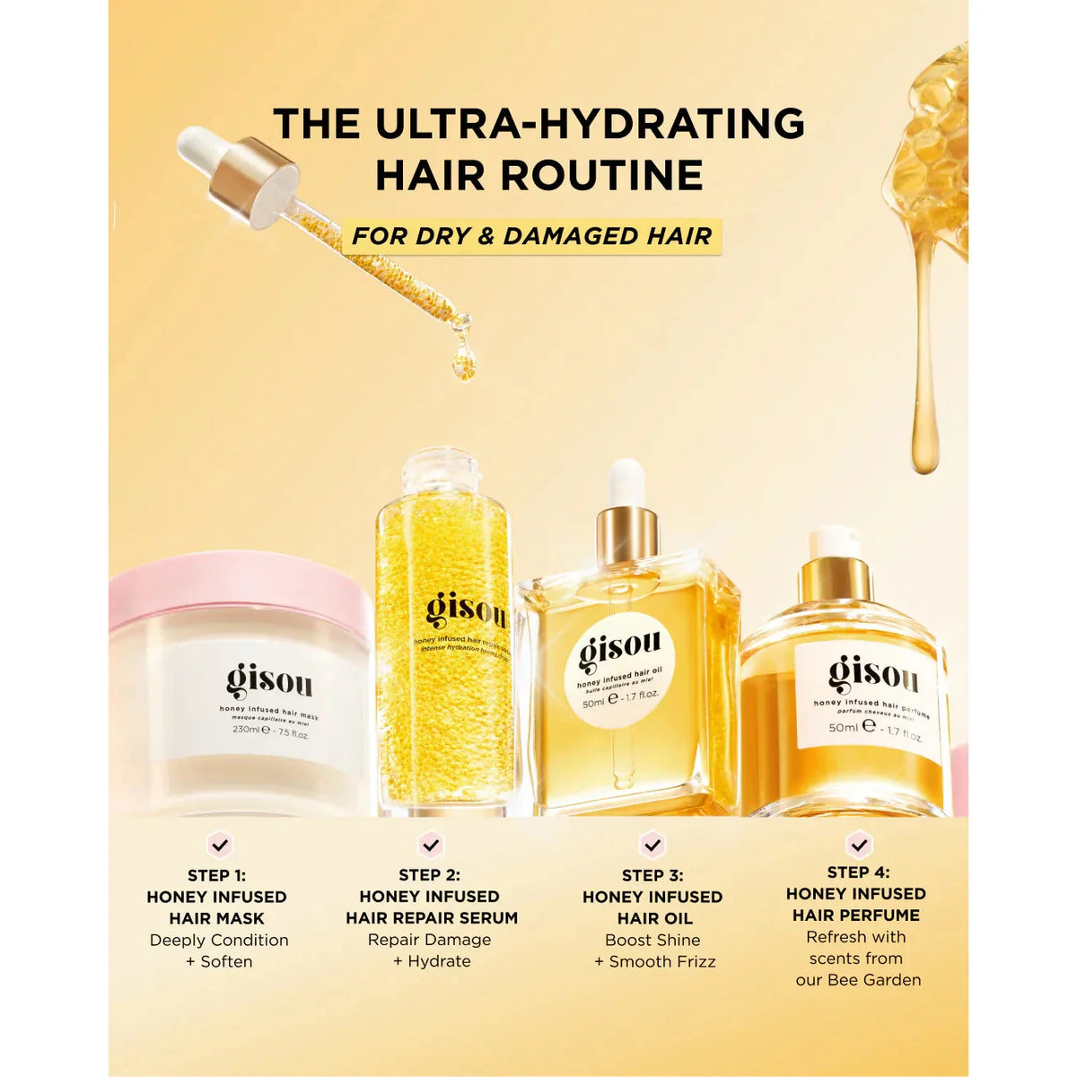 Gisou Honey Infused Hair Oil 50ml