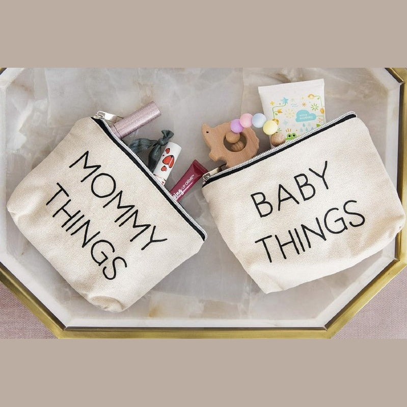 Baby Canvas Travel Pouch Set