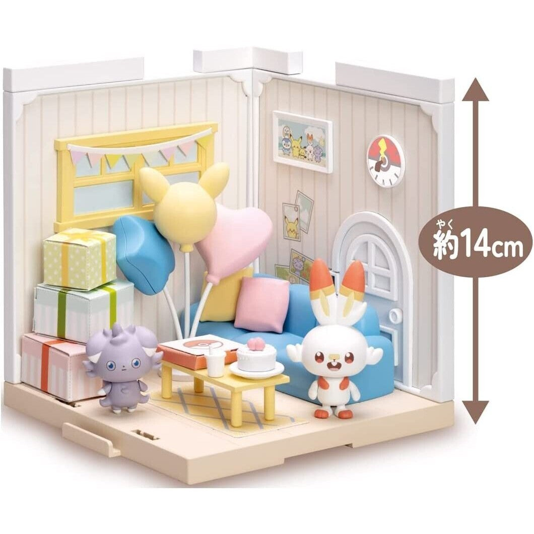 Takara Tomy Pokemon Peaceful Place - Pokepeace House Lounge - Scorbunny & Espurr - Medaid International