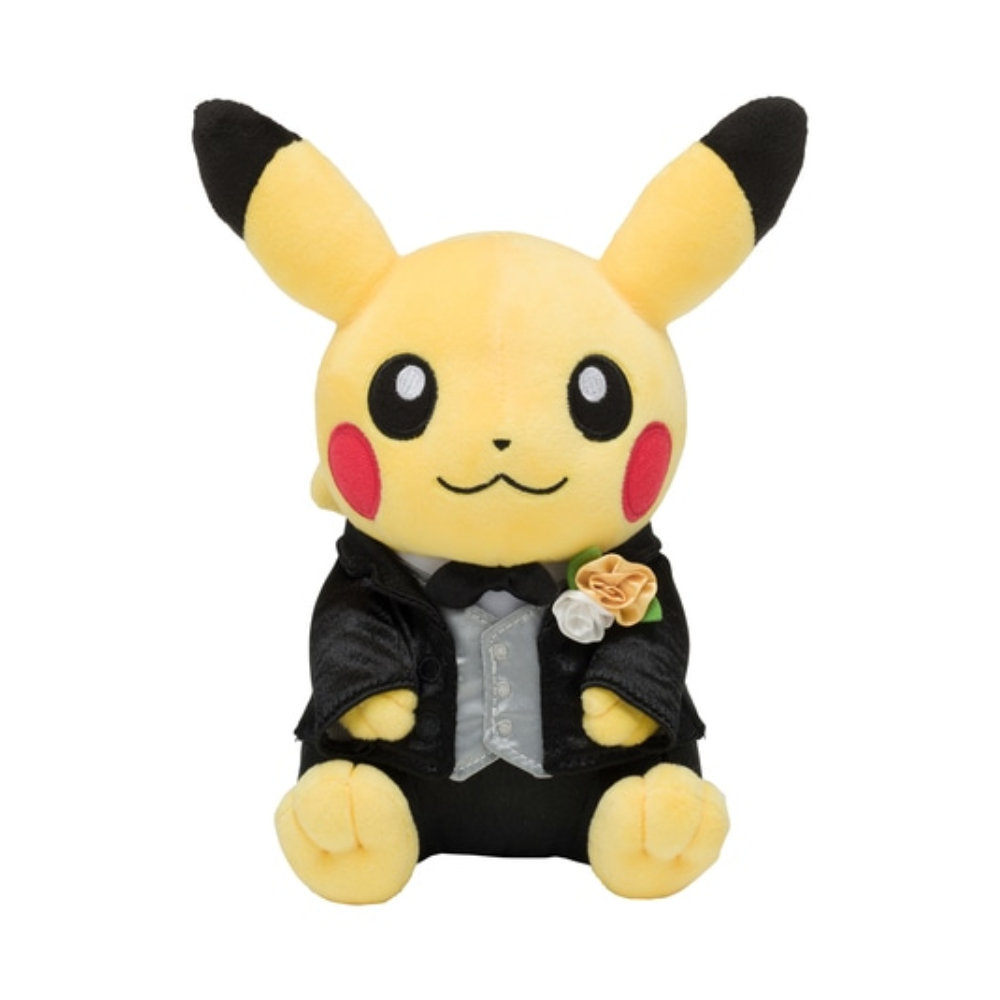 Pokemon Center Pikachu Male Shape Pokemon Garden Wedding Version  6" Plush - Medaid International