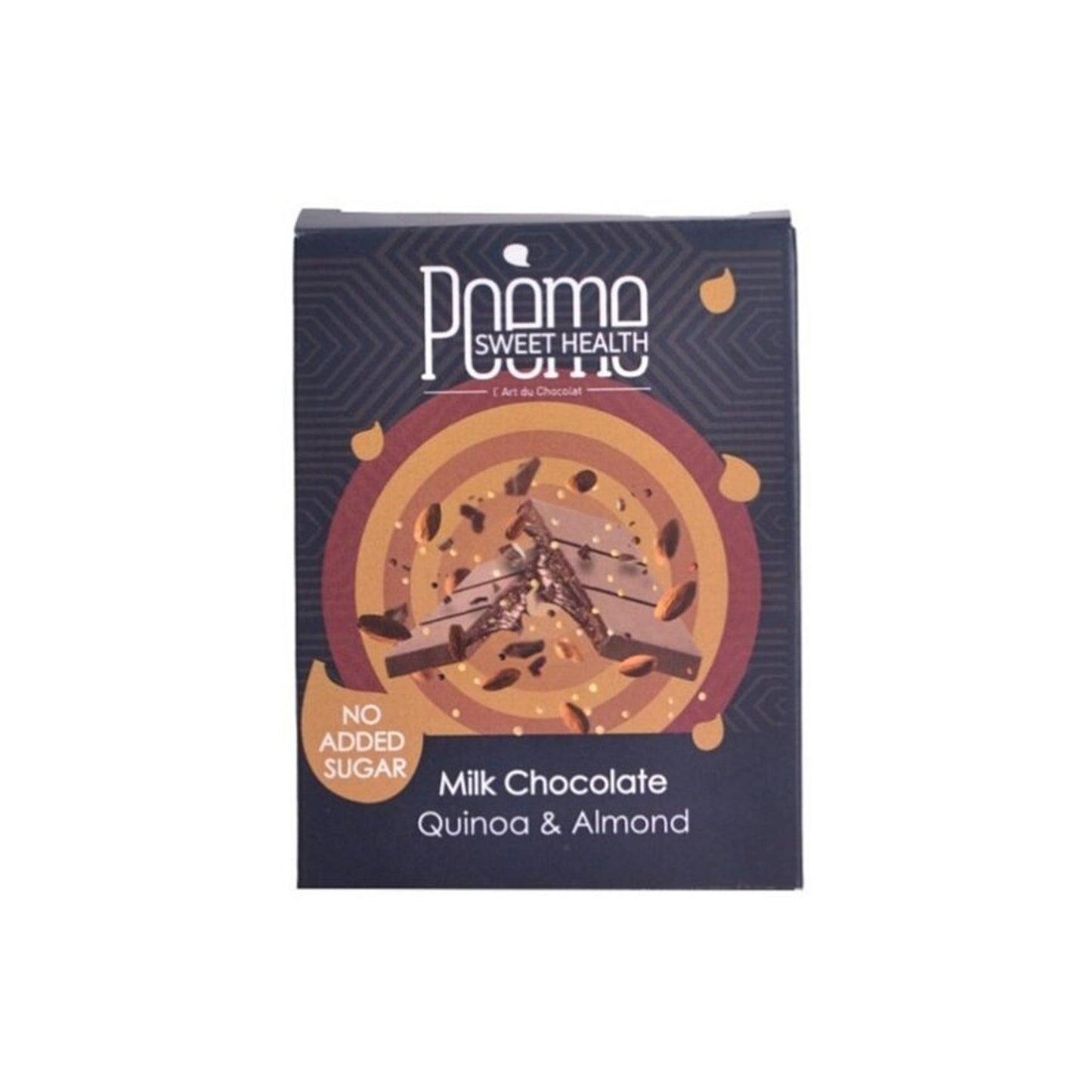 POÈME MILK CHOCOLATE QUINOA & ALMOND BAR - NO ADDED SUGAR - Medaid International