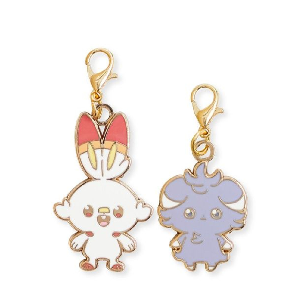 Pokemon Center : Hibunny & Nyasper Set of 2 Keychain Metal Charm - Medaid International