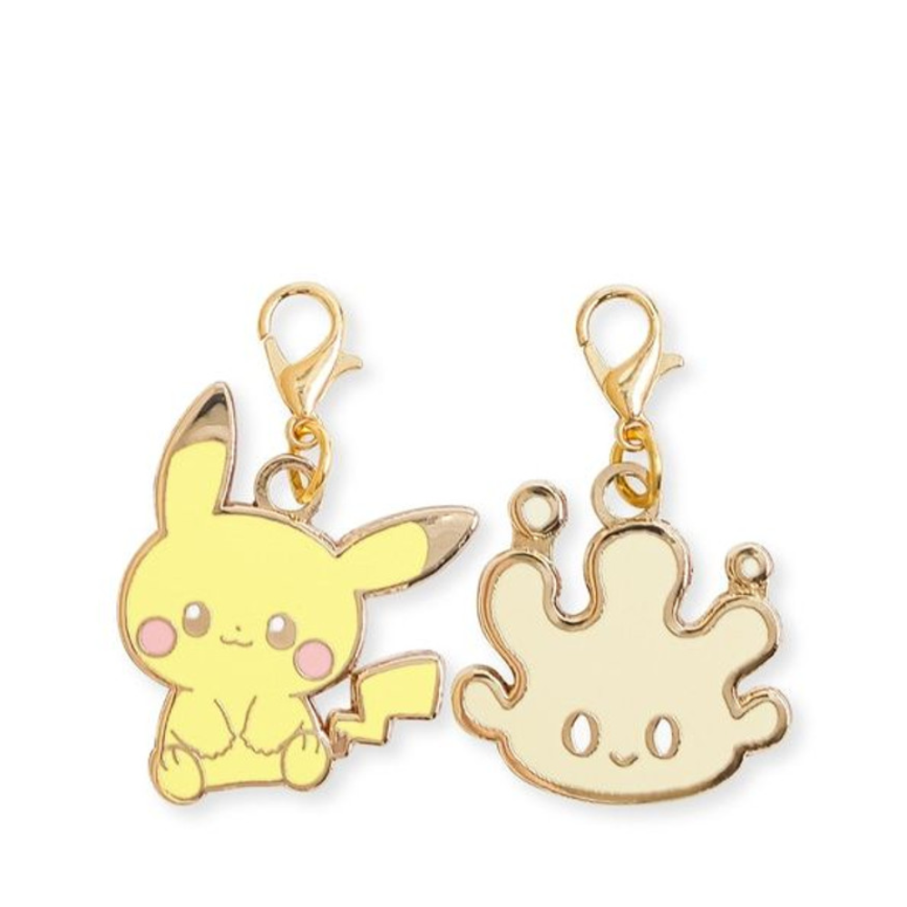 Pokemon Center : Pikachu & Mahomer Set of 2 Keychain Metal Charm - Medaid International