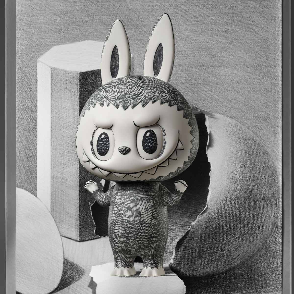 Mega Labubu Sketch 400% Figure By POP Mart - Medaid International
