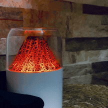 Mini Volcano Cool Mist Humidifier – 300ml Air Moisturizer with LED - Medaid International