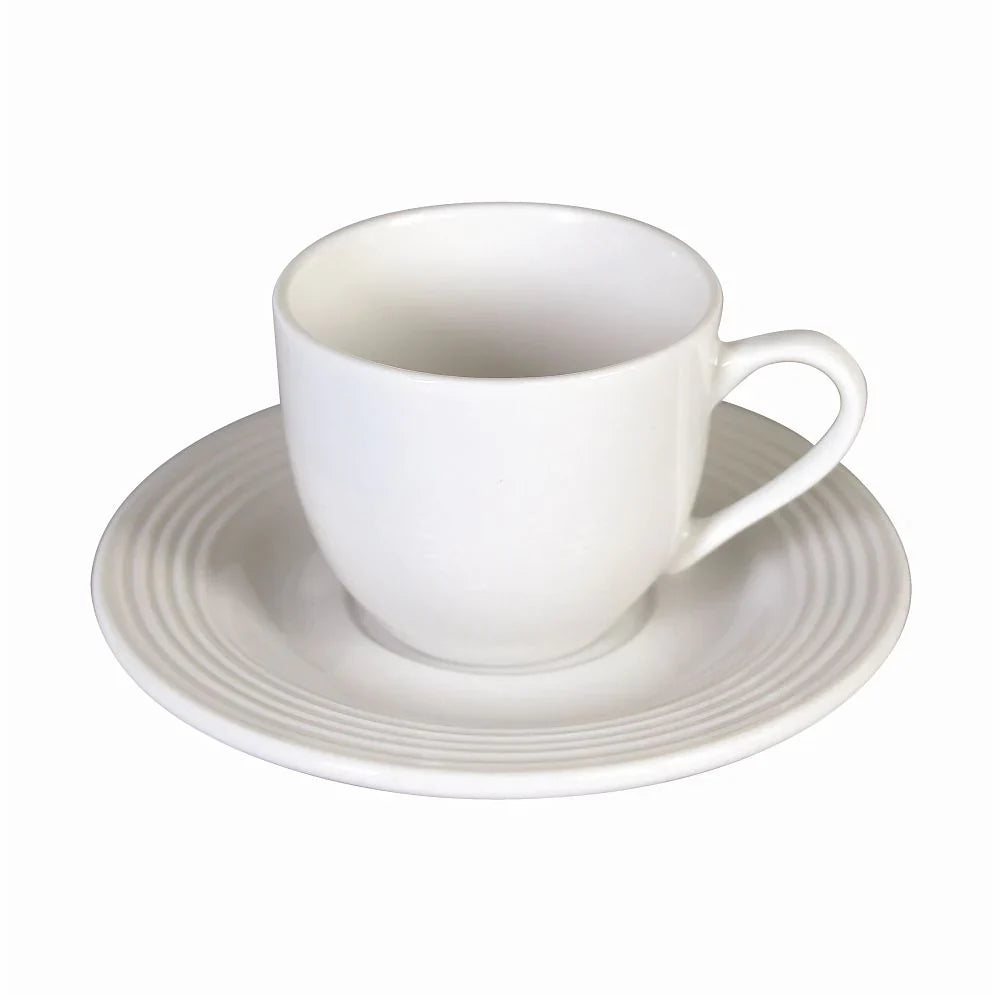 Tognana Set 6 Coffee Cup & Saucer Linea Polis Circles