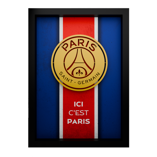 Paris Saint-Germain Frame WIth 3D-printed Logo
