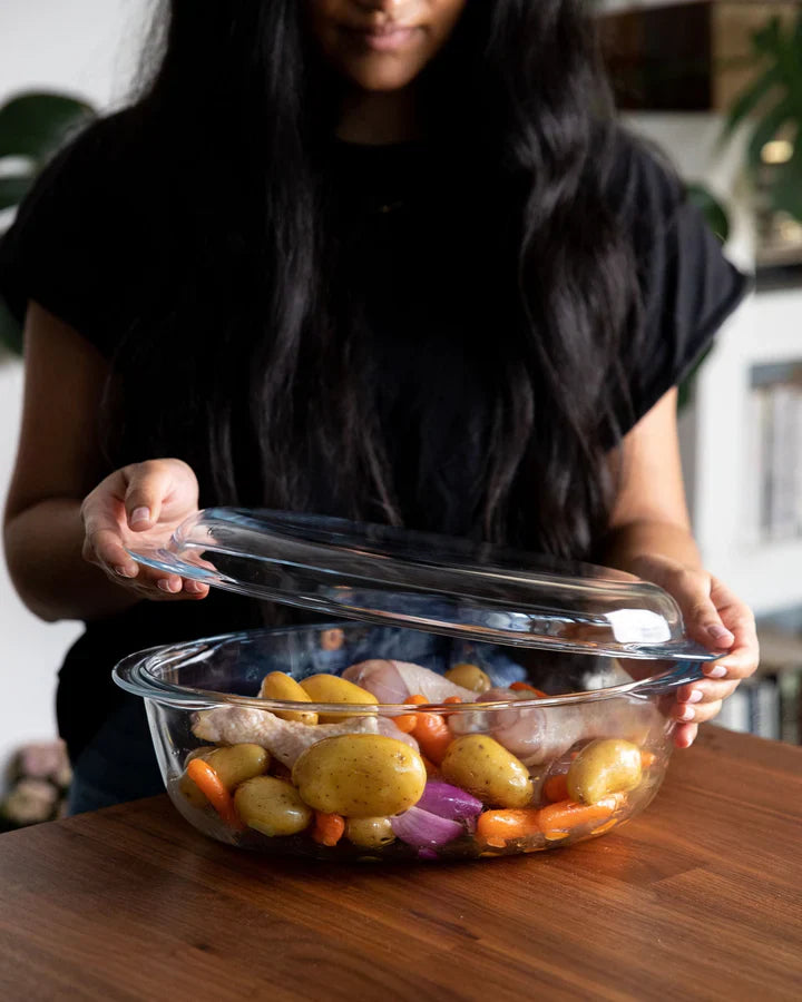 Pyrex oval casserole dish