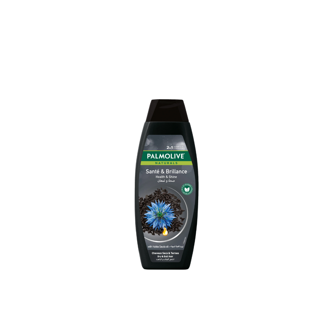 Palmolive Shampoo Health & Shine for Dry & Dull Hair with Habba Sauda Oil 380ml
