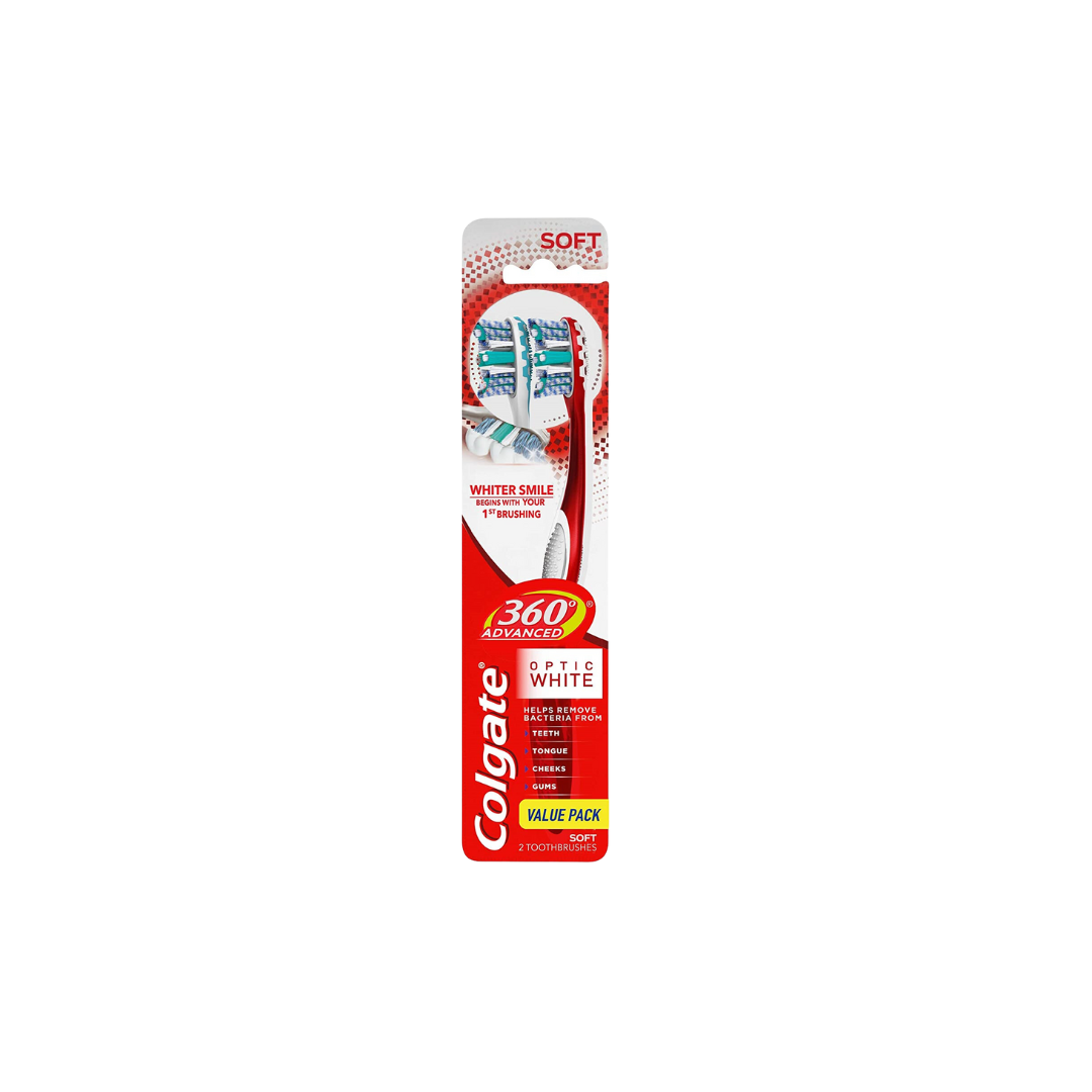 Colgate 360 Optic White  Whitening advanced Toothbrush Buy 1 Get 1 Free - Medaid International