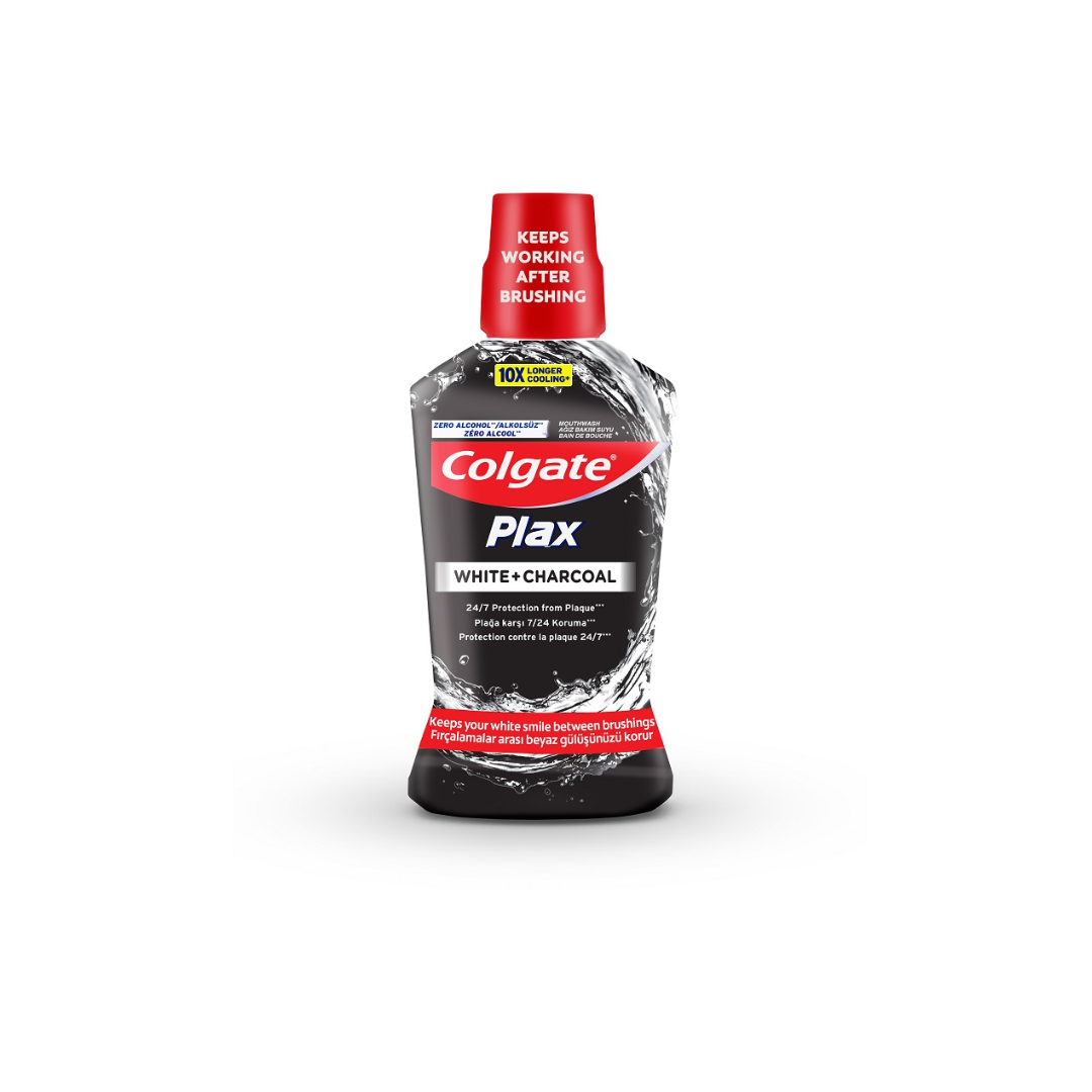 Colgate Plax White Charcoal Whitening Mouthwash 500ml