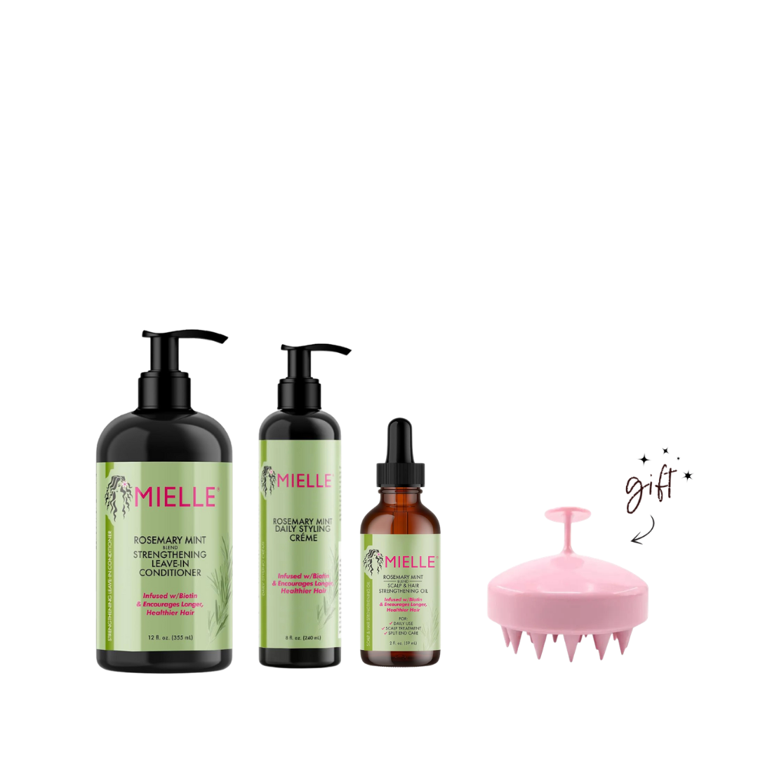 Mielle Scalp & Hair Strengthening Routine Bundle + Free Massager At 25% Off